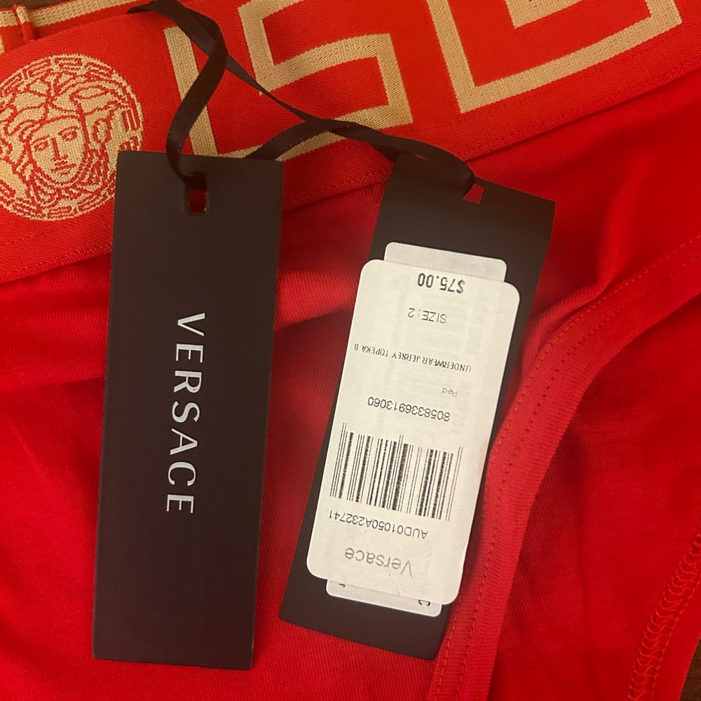 ❌SOLD❤️Versace Greek Border High Leg Jersey Briefs NWT - Picture 6 of 6